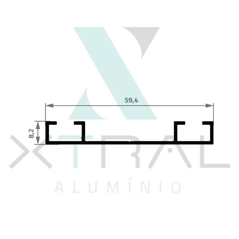 XTL-1434 - (LON04) - PESO LINEAR: 0,32kg/m