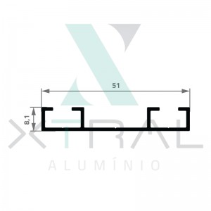 XTL-1435 - (LON05) - PESO LINEAR: 0,295kg/m