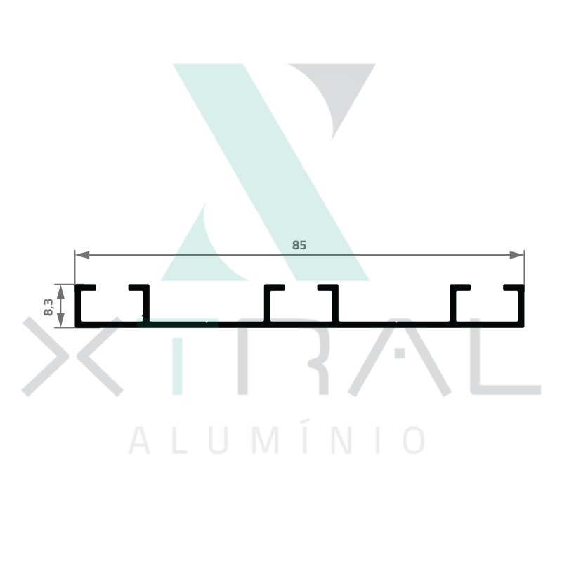XTL-1436 - (LON07) - PESO LINEAR: 0,469kg/m
