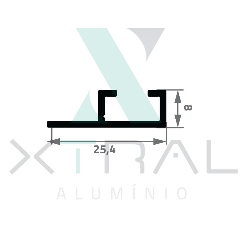 XTL-1574 - (LONART) - PESO LINEAR: 0,166kg/m
