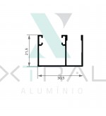 XTL-1464 - (AL-075) - PESO LINEAR: 0,273kg/m