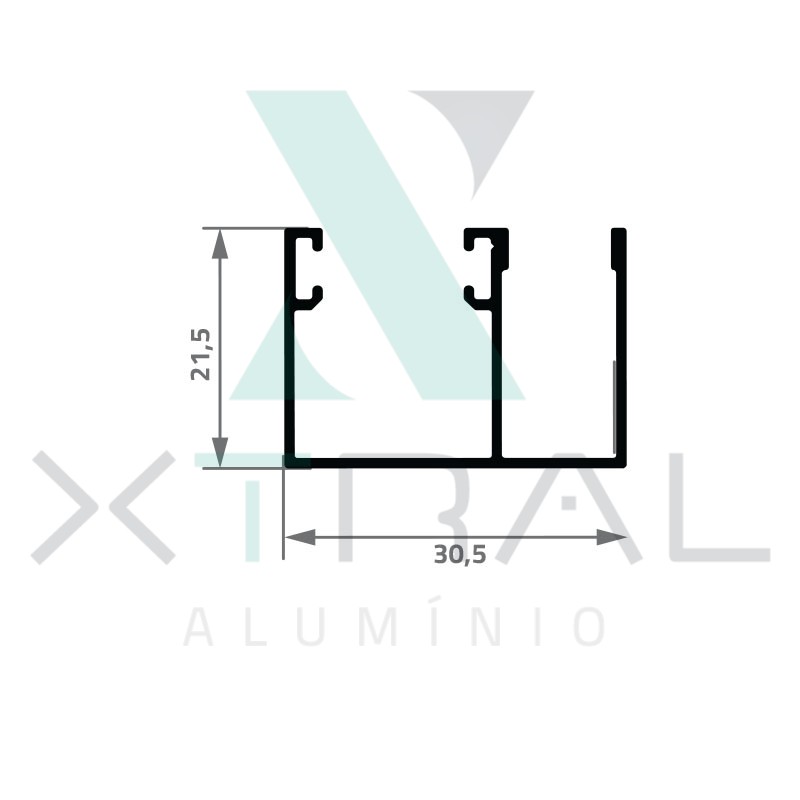 XTL-1464 - (AL-075) - PESO LINEAR: 0,273kg/m