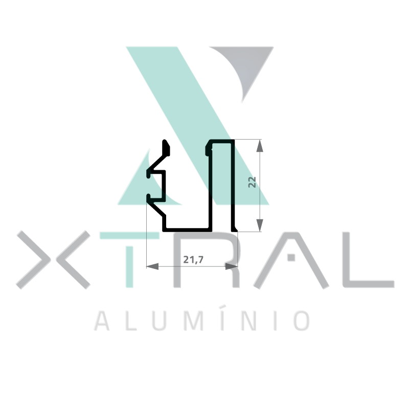 XTL-1801 - (AL062B) - PESO LINEAR: 0,241Kg/m